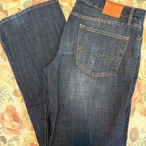 7 For All Mankind Men's Straight Jeans in Dark Blue